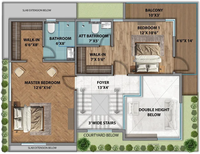 HPR Avani West villa - First floor floor plan